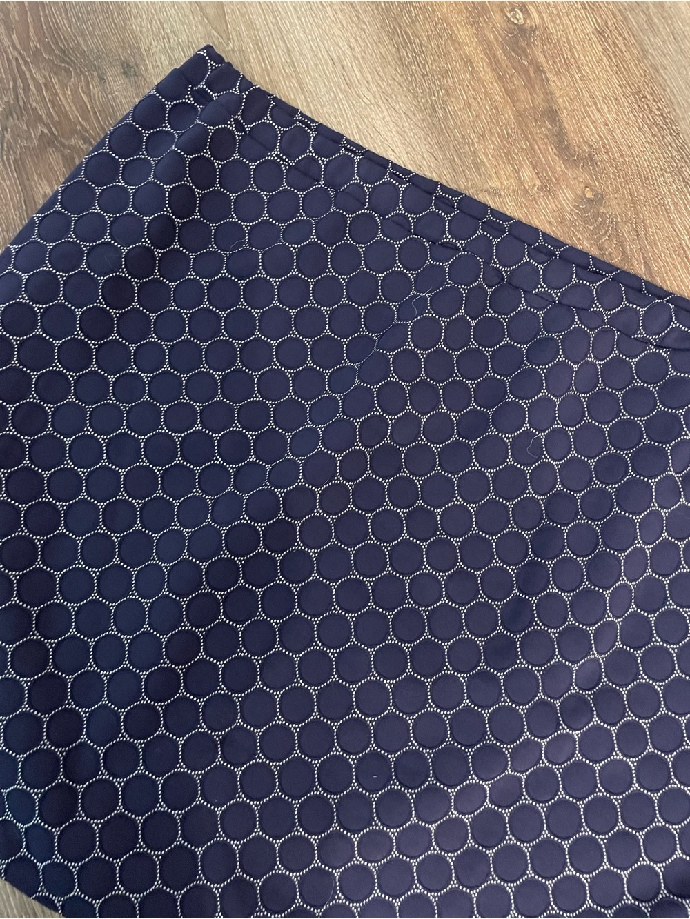 Nwt Leota Circle Jacquard Ponte Pencil Skirt Blue Hexagon Print Mini 4x — image 2 of 5